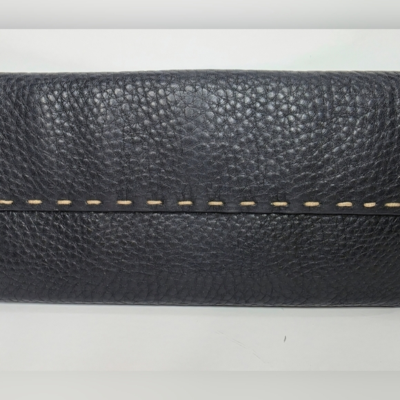 Fendi Selleria Black Leather Long Wallet | Hand-Stitched | COA Included - Picture 5 of 6